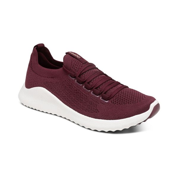 Aetrex Carly Arch Support Sneakers Γυναικεια Μπορντο Greece 32148KGZF